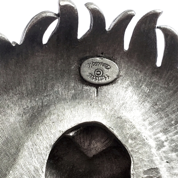 Vtg 3" Hattie Carnegie Lion Head Brooch - Picture 4 of 4